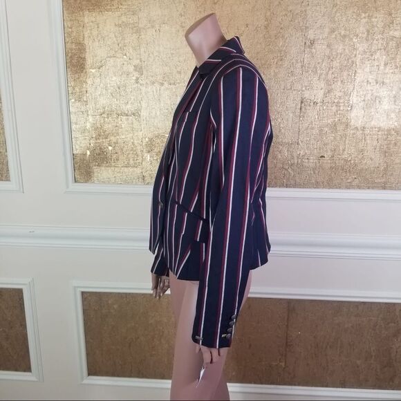 NWT Tommy Hilfiger blue stripe 2 buttons blazer 12 - Picture 9 of 14